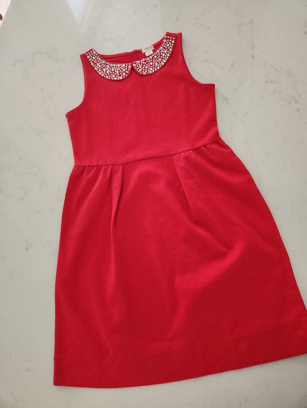 JCrew Crewcuts Girls Size 12 Red Sleeveless Holiday Dress